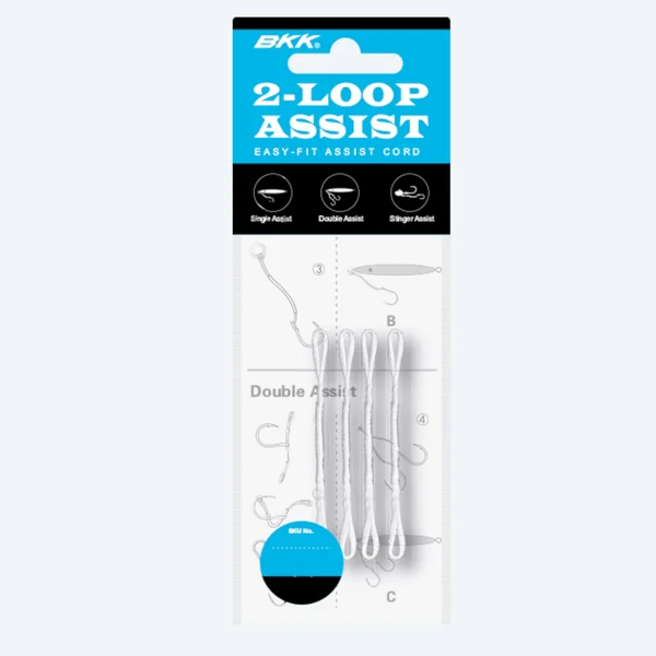 BKK 2-LOOP Assist Cord - 4 Schnüre mit Schlaufe für Stingerhaken